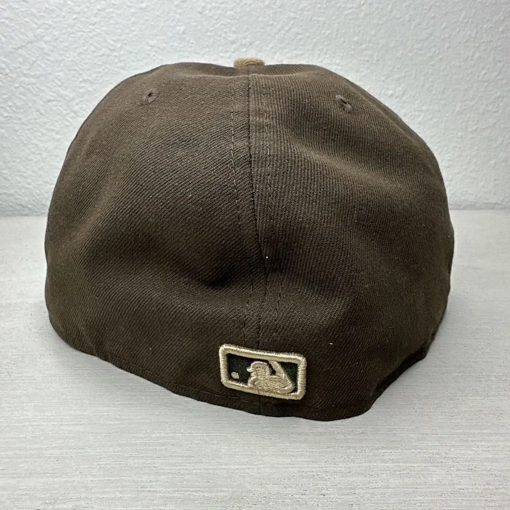 New Era NY Yankees Big Logo Chenille 59FIFTY Brown Fitted Hat
